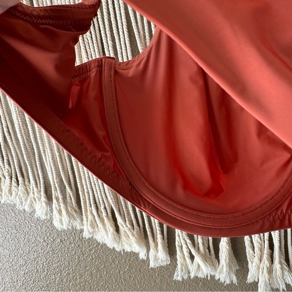 CUUP Scoop Bra red Orange supportive adjustable EUC B - Picture 8 of 11